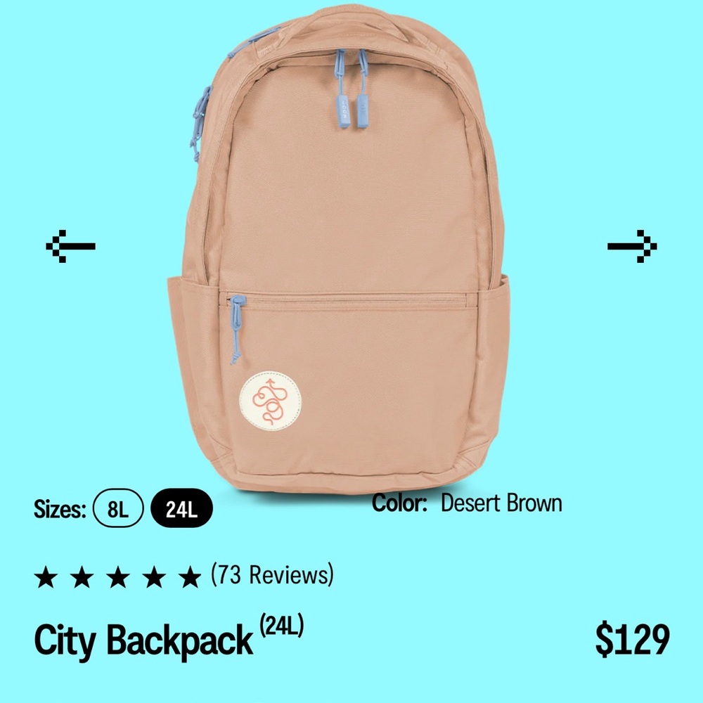 Baboon to the moon: city backpack 24L (desert brown)